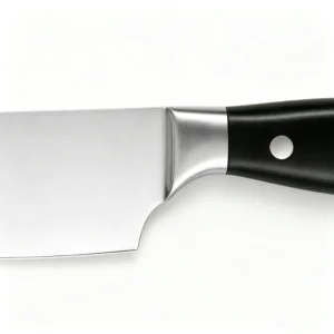 Close-up of forged stainless steel bolster and blade heel on white background KL-KN-SS-021