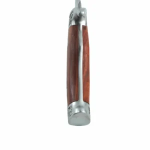 Full tang hunting knife rosewood handle spine back view isolated on white background KL-OD-HC-003