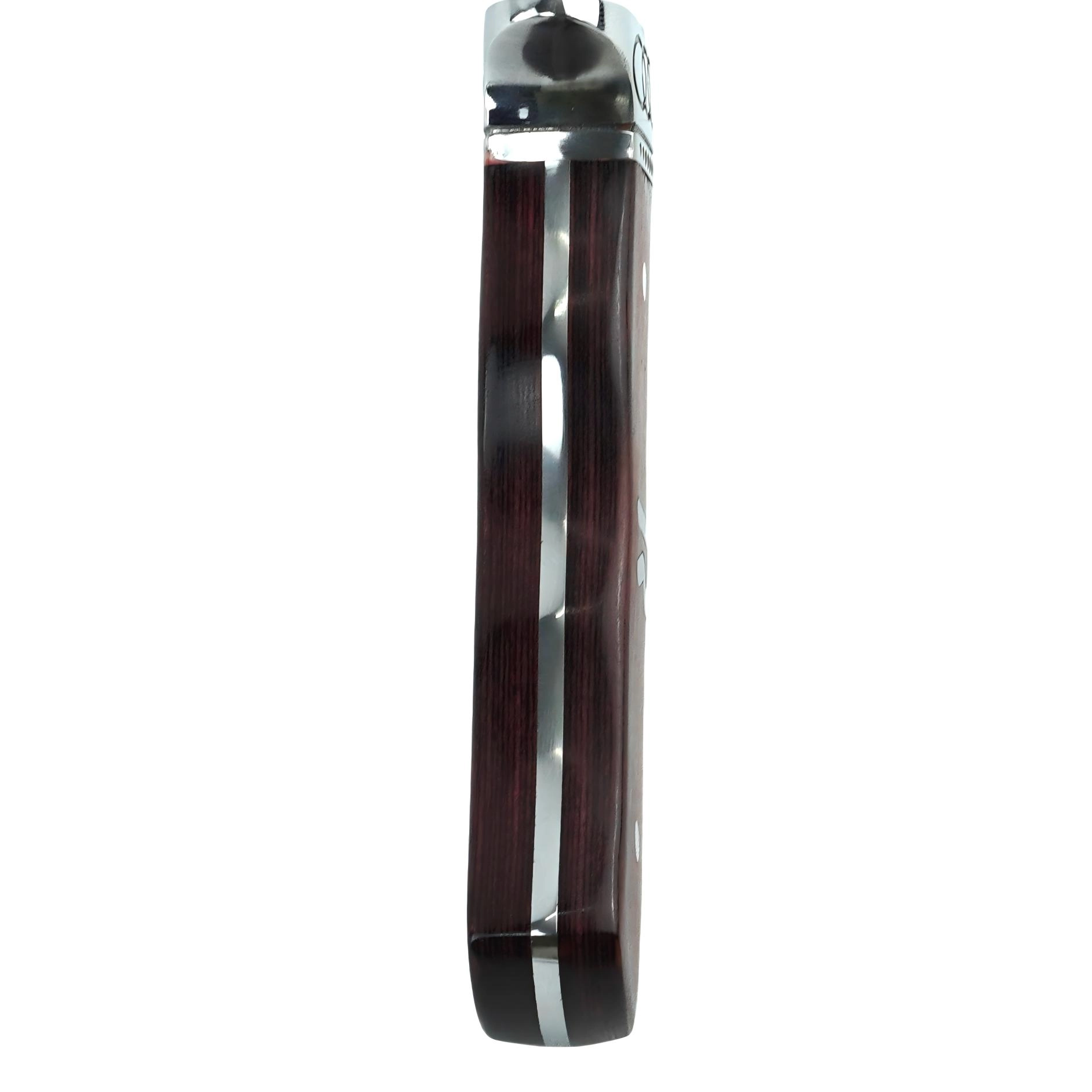 Full Tang Hunting Knife - Top View | KaiLionCrafts Full tang hunting knife showing handle spine thickness isolated on white background, SKU: KL-OD-HC-007.
