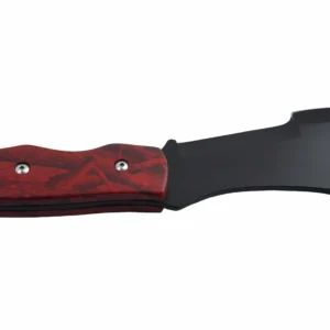 Full tang hunting knife with black oxide coated spine isolated on white background KL-OD-TI-006