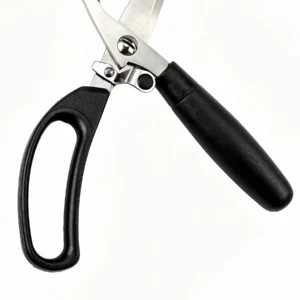 Heavy duty kitchen shears in opened view position isolated on white background KL-SC-KT-002