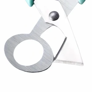 Close up view of stainless steel quail egg cutter blade isolated on white background KL-SC-KT-004