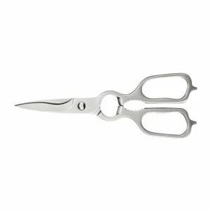 Detachable stainless steel kitchen scissors isolated on white background, KL-SC-PR-012.