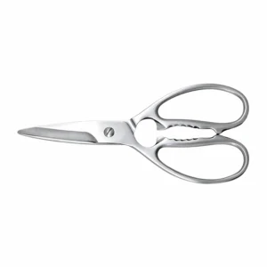 All-metal stainless steel kitchen scissors isolated on white background KL-SC-PR-010