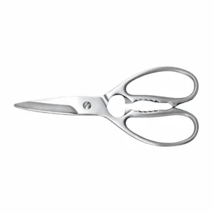 All-metal stainless steel kitchen scissors isolated on white background KL-SC-PR-010