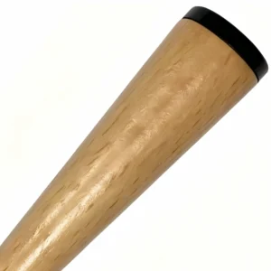 Smooth lacquered natural beech wood handle with ergonomic grip isolated on white background, KL-KA-PL-002.