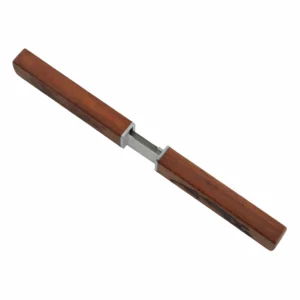 Top view of 2-piece wood carving knife set joined by their handles, isolated on white background. KL-OD-SS-017