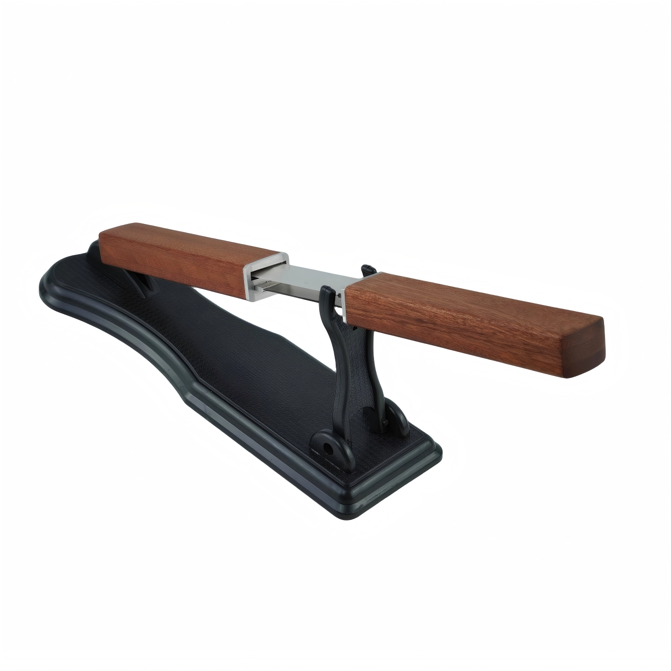2-piece wood carving knife set displayed on a black presentation stand, isolated on white background. KL-OD-SS-017